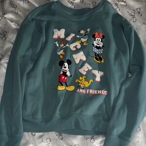 Disney Mickey and Friends Teal Sweatshirt